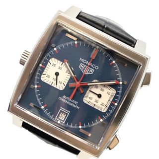 TAG Heuer - 　タグ・ホイヤー TAG HEUER モナコキャリバー11 クロノグラフ スティーブ・マックイーン CAW211P.FC6356 ブルー ステンレススチール メンズ 腕時計