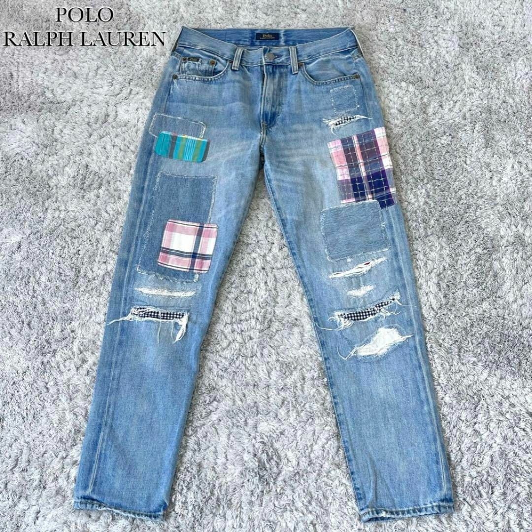 ポロラルフローレン パッチワーク ダメージ加工 デニムパンツ ジーンズ W24 | フリマアプリ ラクマ ポロラルフローレン パッチワーク ダメージ加工 デニムパンツ ジーンズ W24 | フリマアプリ ラクマ