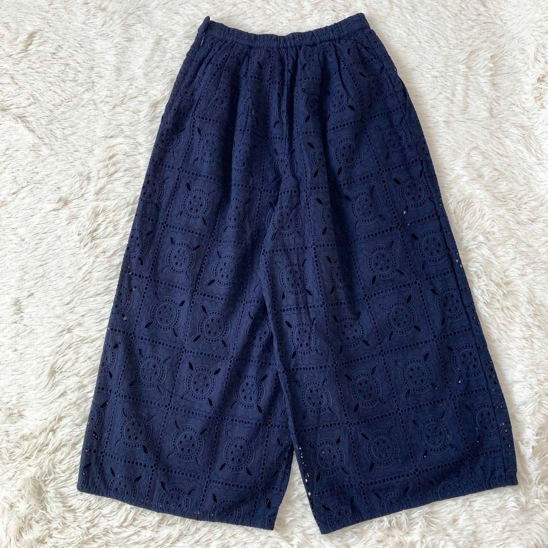 新品 ビアズリー スクエアカットレースパンツ ネイビー F パンツ 新品 ビアズリー スクエアカットレースパンツ ネイビー F パンツ
