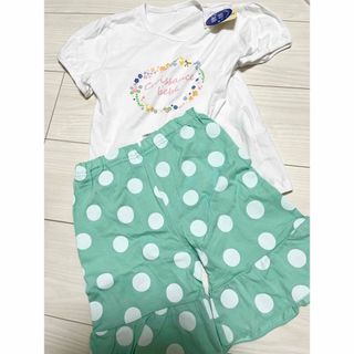 新品 キッズ 女の子 半袖 パジャマ セットアップ 120cm 綿100%(パジャマ)