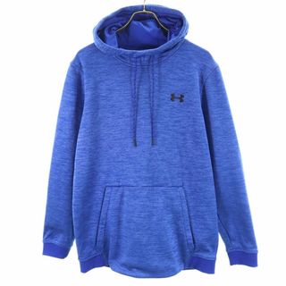 アンダーアーマー(UNDER ARMOUR)のアンダーアーマー トレーニングウェア XL ブルー系 UNDER ARMOUR プルオーバー パーカー 裏起毛 メンズ 古着 【240416】(トレーニング用品)