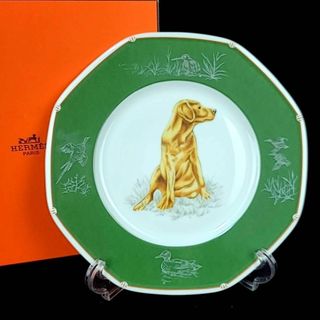 エルメス(Hermes)の△未使用 ◆ エルメス　犬　ドッグ　プレート　1枚　箱つき　ラブラドール(食器)