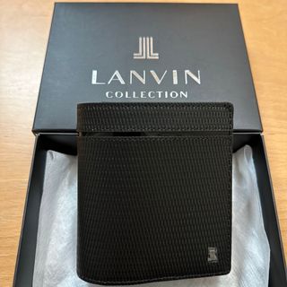 ランバン(LANVIN)の新品　LANVINランバン　レザー折り財布　ブラック(折り財布)