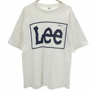 リー(Lee)のリー 90s USA製 オールド プリント 半袖 Tシャツ M グレー Lee メンズ 古着 【240416】 メール便可(Tシャツ/カットソー(半袖/袖なし))