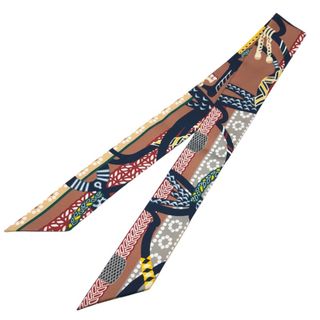 エルメス(Hermes)の　エルメス HERMES ツイリー　鎧の幻想 マルチカラー シルク レディース スカーフ(バンダナ/スカーフ)