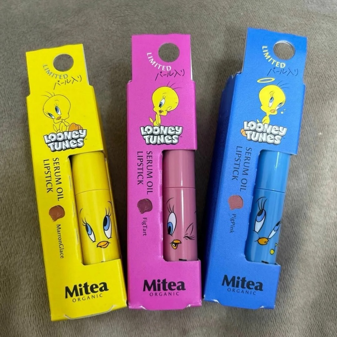 Mitea×TWEETY ミティアセラムオイルリップスティック 3本セット コスメ/美容のスキンケア/基礎化粧品(リップケア/リップクリーム)の商品写真