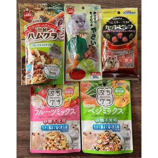 ぷちグラ各種　大人気おやつ5Pセット　ハムスター、リス大人気(小動物)