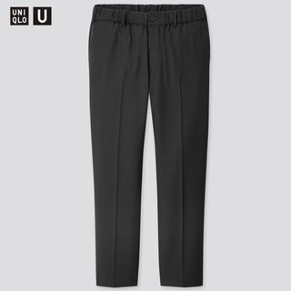 ユニクロ(UNIQLO)のユニクロ ワイドフィットテーパードパンツ ブラック S(スラックス)