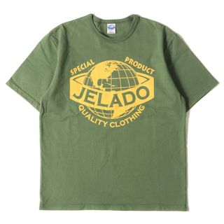 JELADO ジェラード Tシャツ サイズ:40(L) タグロゴ ヘビーウェイト クルーネック 半袖Tシャツ グリーン トップス カットソー【メンズ】【中古】(Tシャツ/カットソー(半袖/袖なし))