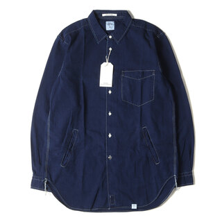 ベドウィン(BEDWIN)のBEDWIN ベドウィン シャツ サイズ:3 サイドポケット付き シャンブレーシャツ L/S CHAMBRAY SIDE POCKET SHIRT SHAW インディゴ トップス カジュアルシャツ 長袖【メンズ】(シャツ)