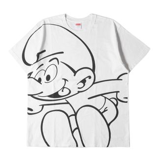 Supreme - Supreme シュプリーム Tシャツ サイズ:L 20AW Smurfs スマーフ プリント クルーネック 半袖Tシャツ Smurfs Tee ホワイト 白 トップス カットソー コラボ【メンズ】【中古】