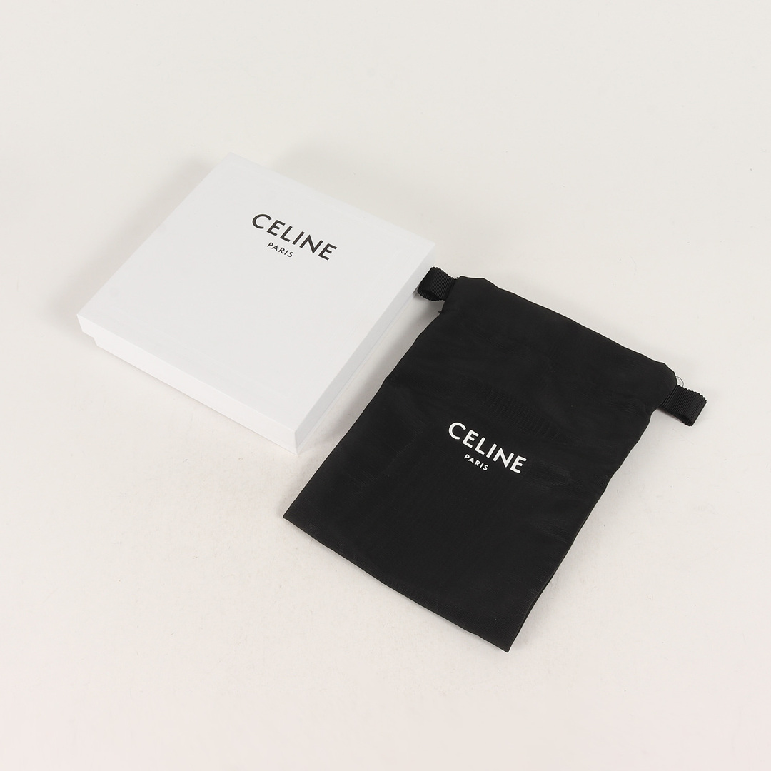 celine(セリーヌ)の新品同様 CELINE セリーヌ キーリング付き トリオンフ レザー コインケース COIN AND CARD POUCH CUIR TRIOMPHE IN SMOOTH CALFSKIN TAN ポーチ カード ベージュ イタリア製 【メンズ】【中古】 メンズのファッション小物(コインケース/小銭入れ)の商品写真