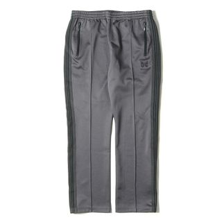 ニードルス(Needles)のNEEDLES ニードルズ パンツ サイズ:M 現行モデル charcoal TOKYO ロゴ パピヨン刺繍 サイドライン トラックパンツ NARROW TRACK PANT POLY SMOOTH  ナロー ジャージ グレー 日本製 ボトムス ズボン【メンズ】【中古】(その他)