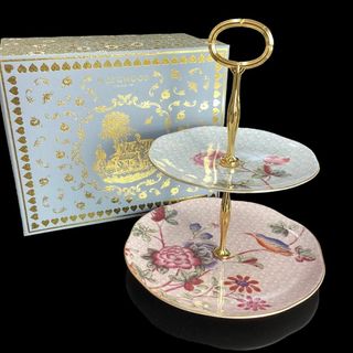 ウェッジウッド(WEDGWOOD)の廃盤★新品★ケーキスタンド ウェッジウッド Cuckoo カッコー 2段 箱付き(食器)