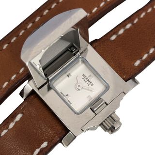 エルメス(Hermes)の　エルメス HERMES メドール ME2.110.282.VB343 ホワイト SS/革ベルト クオーツ レディース 腕時計(腕時計)