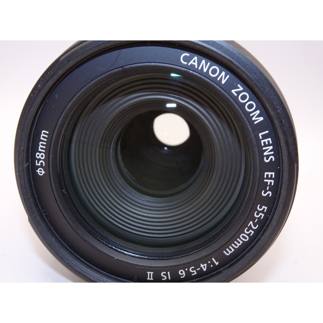 【外観特上級】Canon 望遠ズームレンズ EF-S55-250mm F4-5.6 IS II スマホ/家電/カメラのカメラ(デジタル一眼)の商品写真