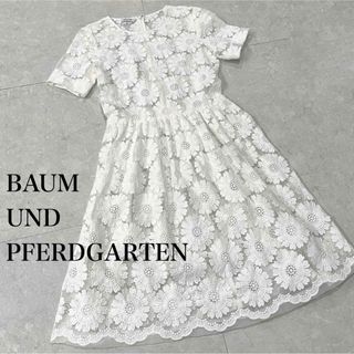 バウムウンドヘルガーデン(BAUM UND PFERDGARTEN)のBAUM UND PFERDGARTEN　花柄刺繍ワンピース(ロングワンピース/マキシワンピース)