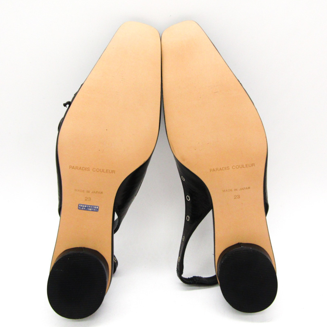 パラディクルール パンプス 本革 レザー 未使用 ブランド 靴 シューズ 日本製 黒 レディース 23サイズ ブラック PARADIS COULEUR レディースの靴/シューズ(ハイヒール/パンプス)の商品写真