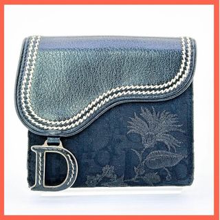 クリスチャンディオール(Christian Dior)の【美品！】クリスチャン ディオール 財布 サドル ロータス ウォレット ブラック(財布)