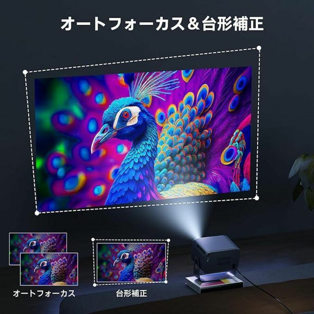 Android TV 搭載 Polocshプロジェクタ16000Lm スマホ/家電/カメラのテレビ/映像機器(その他)の商品写真