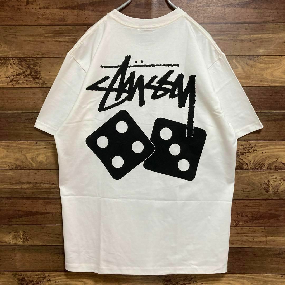 STUSSY(ステューシー)の6240【新品】stussy ステューシー　ダイス　tシャツ 半袖　L 白 メンズのトップス(Tシャツ/カットソー(半袖/袖なし))の商品写真