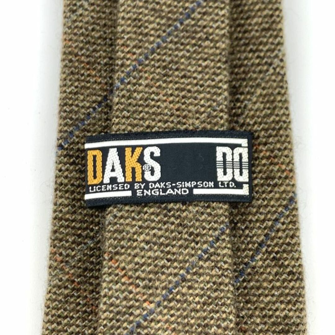 DAKS(ダックス)のダックス ブランドネクタイ 格子柄 ウール メンズ ブラウン DAKS メンズのファッション小物(ネクタイ)の商品写真