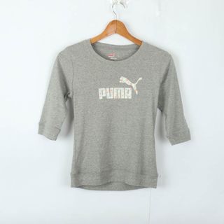 プーマ 半袖Tシャツ 五分袖 ロゴT スポーツウエア 日本製 レディース Lサイズ グレー PUMA