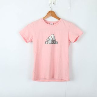 アディダス(adidas)のアディダス 半袖Tシャツ ロゴT スポーツウエア コットン レディース Sサイズ ピンク adidas(Tシャツ(半袖/袖なし))