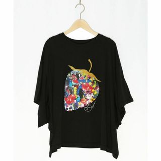 スカラー(ScoLar)のスカラー 142631 花柄アートイチゴプリントプルオーバー(Tシャツ(半袖/袖なし))