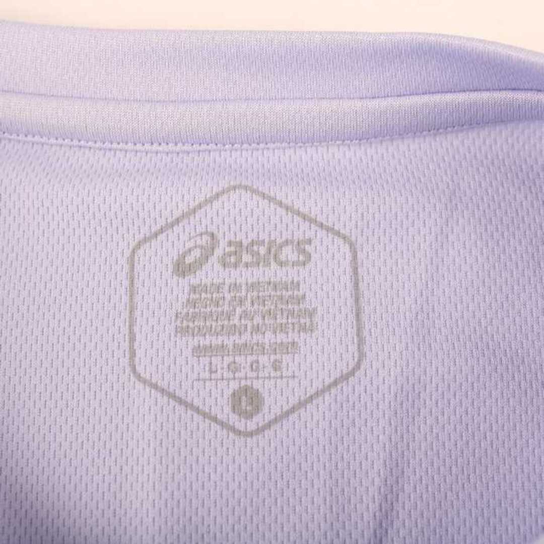 asics(アシックス)のアシックス 半袖Tシャツ ワンポイントロゴ スポーツウエア レディース Lサイズ パープル asics レディースのトップス(Tシャツ(半袖/袖なし))の商品写真