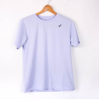 アシックス(asics)のアシックス 半袖Tシャツ ワンポイントロゴ スポーツウエア レディース Lサイズ パープル asics(Tシャツ(半袖/袖なし))