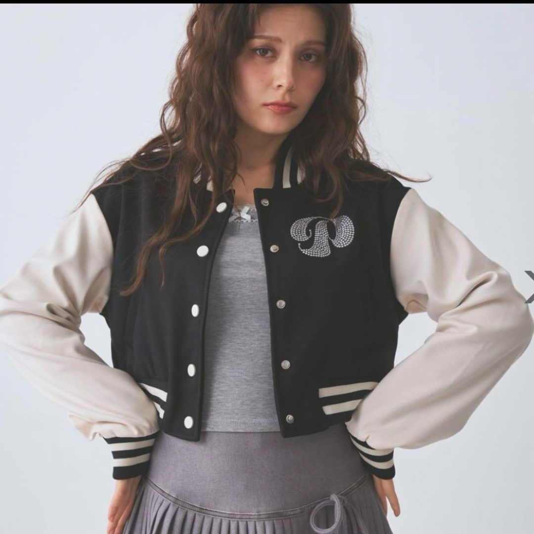 PELLICULE pelli girls jacket スタジャン ジャケット レディースのジャケット/アウター(Gジャン/デニムジャケット)の商品写真