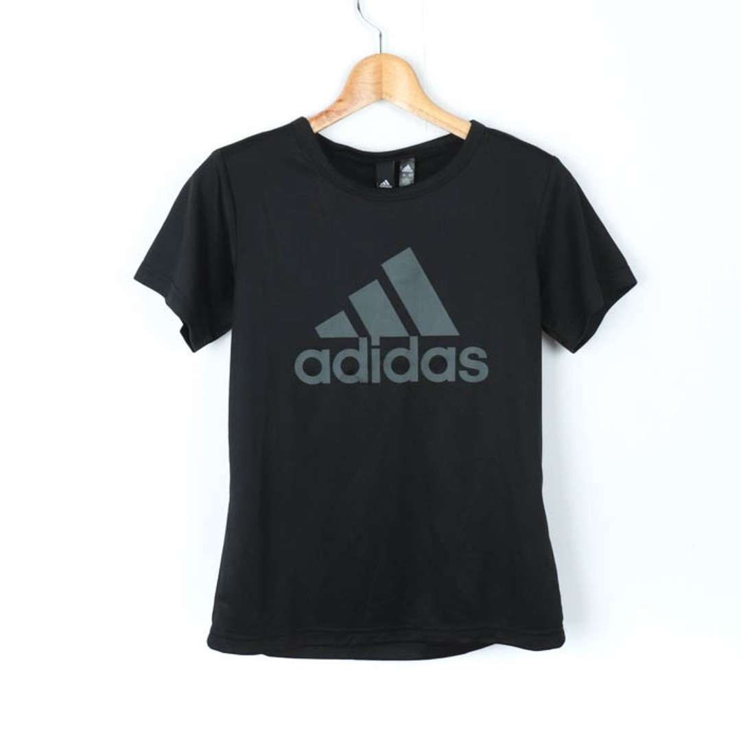 adidas(アディダス)のアディダス 半袖Tシャツ ビッグロゴT スポーツウエア レディース Mサイズ ブラック adidas レディースのトップス(Tシャツ(半袖/袖なし))の商品写真