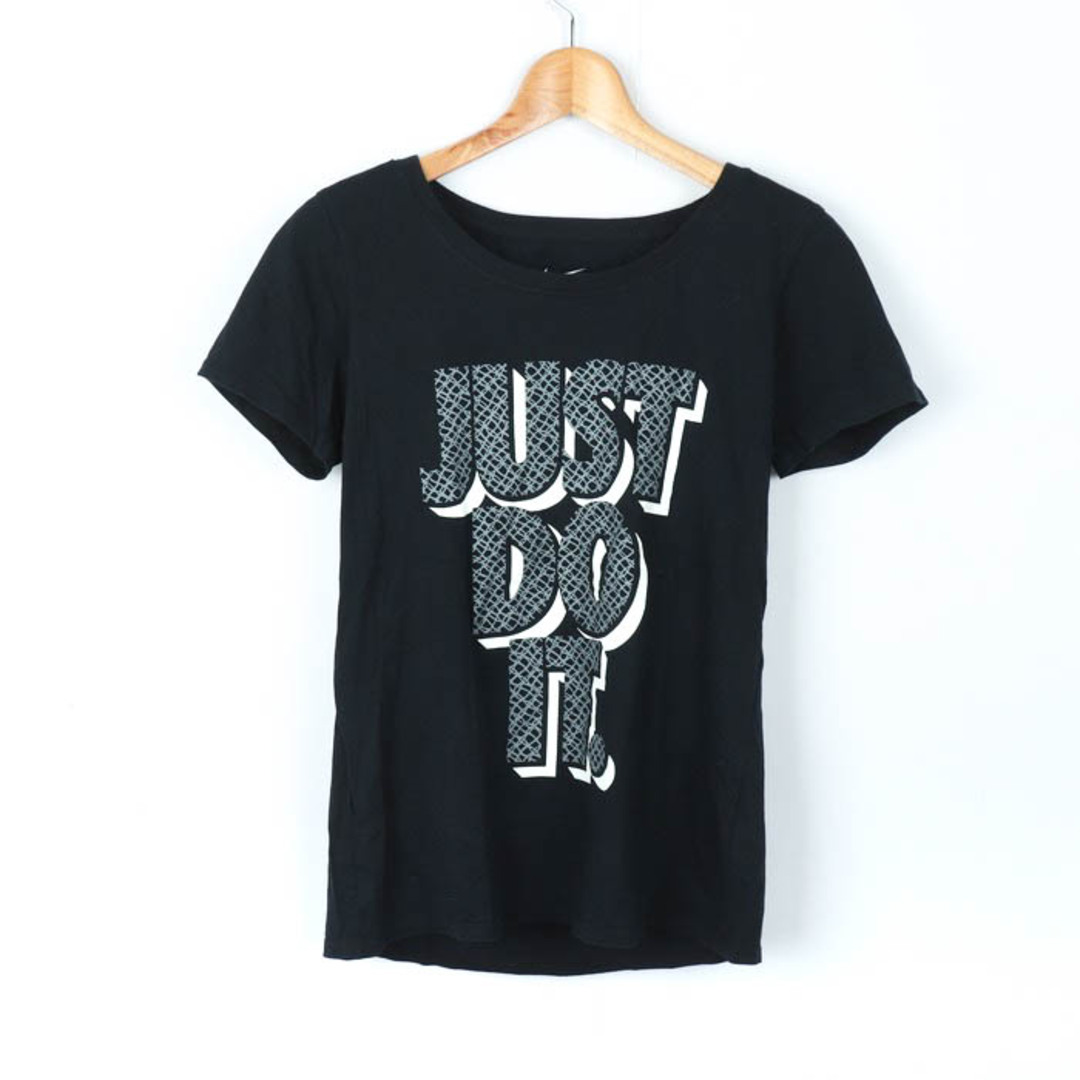 NIKE(ナイキ)のナイキ 半袖Tシャツ グラフィックT スポーツウエア JUST DO IT レディース Sサイズ 黒×白 NIKE レディースのトップス(Tシャツ(半袖/袖なし))の商品写真