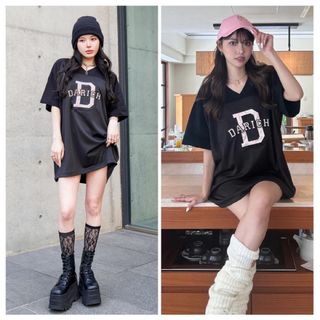 ダーリッチ(Darich)のDarich♡メッシュアップリケビッグTシャツ(カットソー(半袖/袖なし))