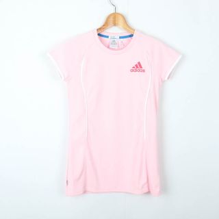 アディダス(adidas)のアディダス 半袖Tシャツ ロゴT スポーツウエア クライマライト UVケア レディース Mサイズ ピンク adidas(Tシャツ(半袖/袖なし))