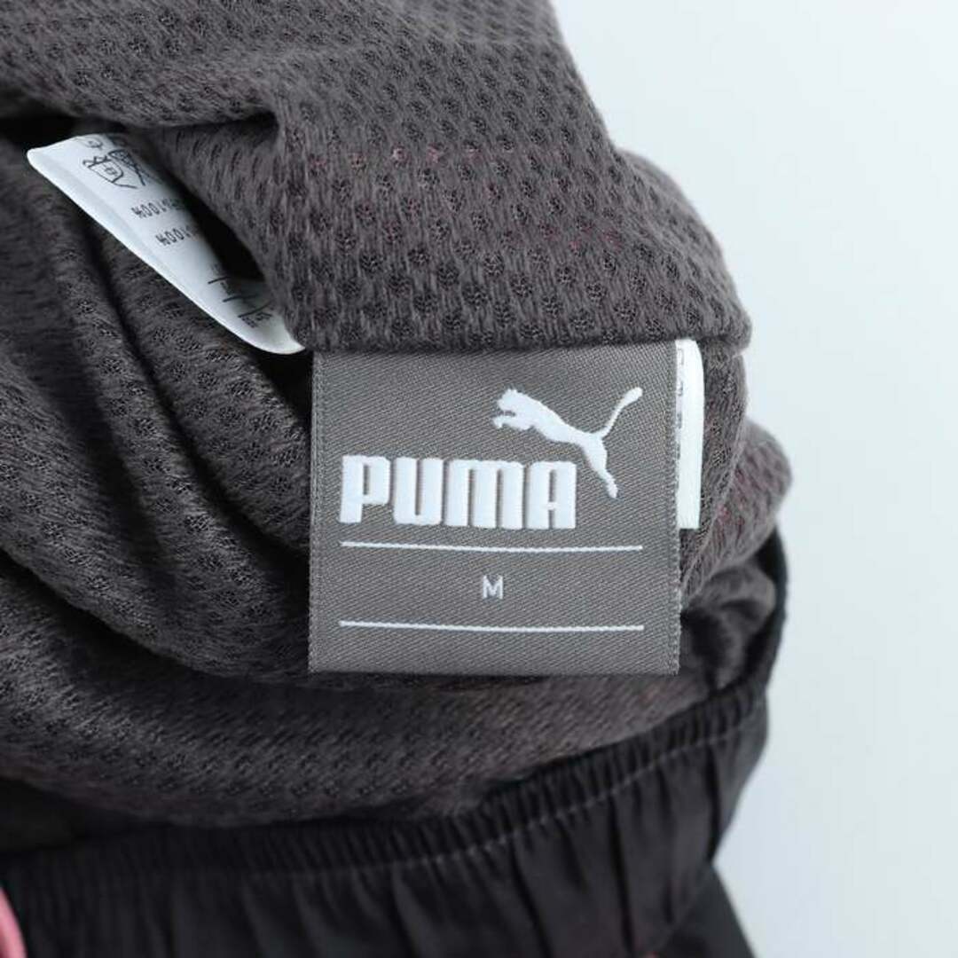 PUMA(プーマ)のプーマ トラックパンツ ウィンドブレーカー サイドライン スポーツウエア レディース Mサイズ グレー×ピンク PUMA レディースのパンツ(その他)の商品写真