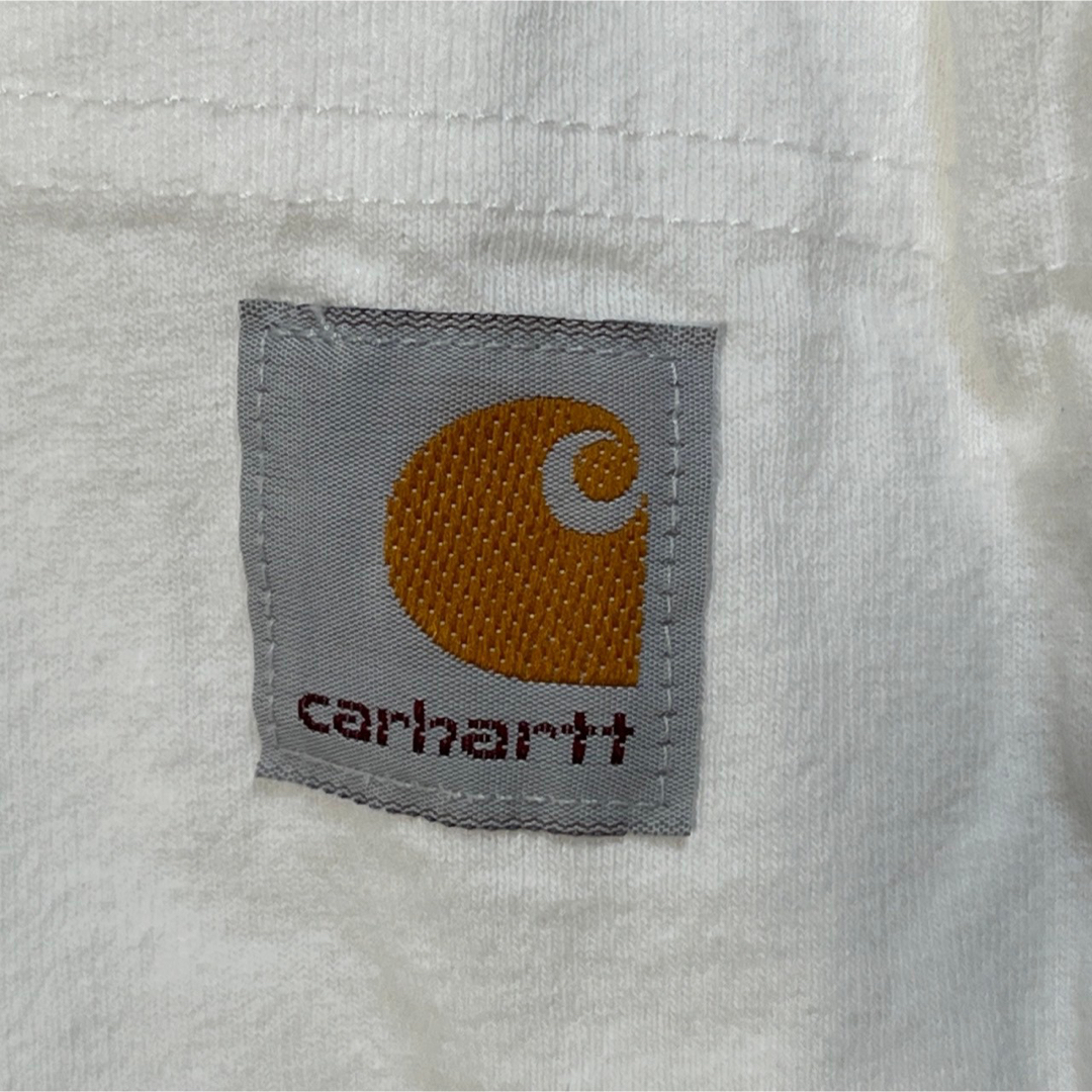 carhartt(カーハート)の【カーハート】半袖Tシャツ　胸ポケット　白ホワイト　ワンポイントロゴF9 メンズのトップス(Tシャツ/カットソー(半袖/袖なし))の商品写真