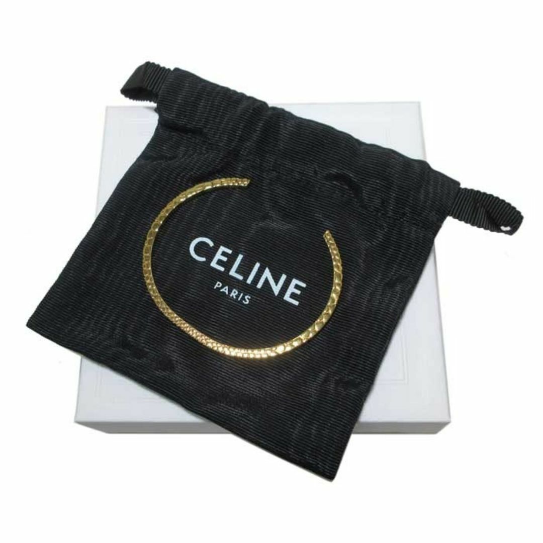 celine(セリーヌ)の【新品】セリーヌ アクセサリー ブレスレット 46P356BRA 35VG C3 (アンティークゴールド系) CELINE パイソン調 バングル アウトレット レディース レディースのアクセサリー(ブレスレット/バングル)の商品写真