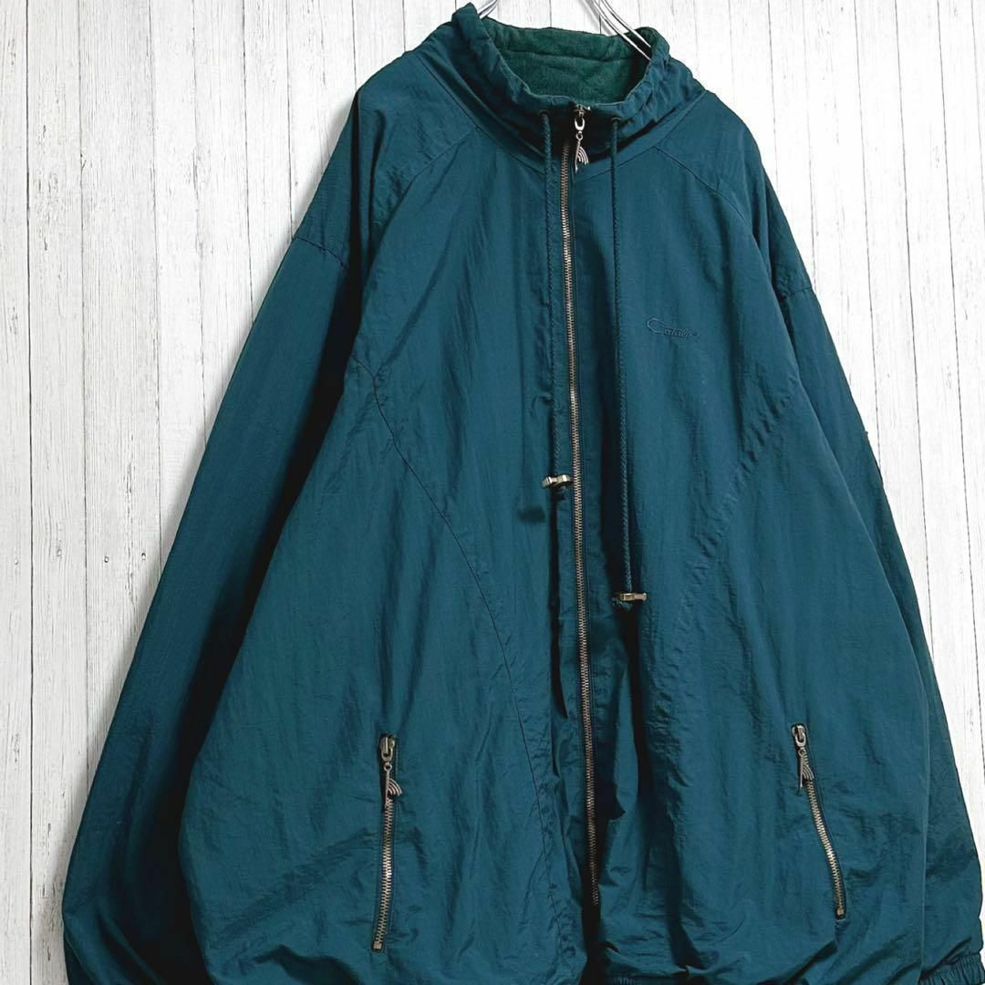 Catalinaヴィンテージナイロンジャケット　ビッグシルエット　グリーン　3X メンズのジャケット/アウター(ナイロンジャケット)の商品写真
