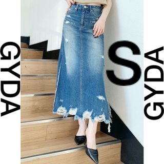 ジェイダ(GYDA)の【美品】GYDA サイドスリットデニムロングスカート S デニムスカート(ロングスカート)