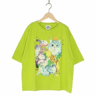 スカラー(ScoLar)のスカラー 142615 いろんなネコたち柄 ラメラバープリントTシャツ(Tシャツ(半袖/袖なし))