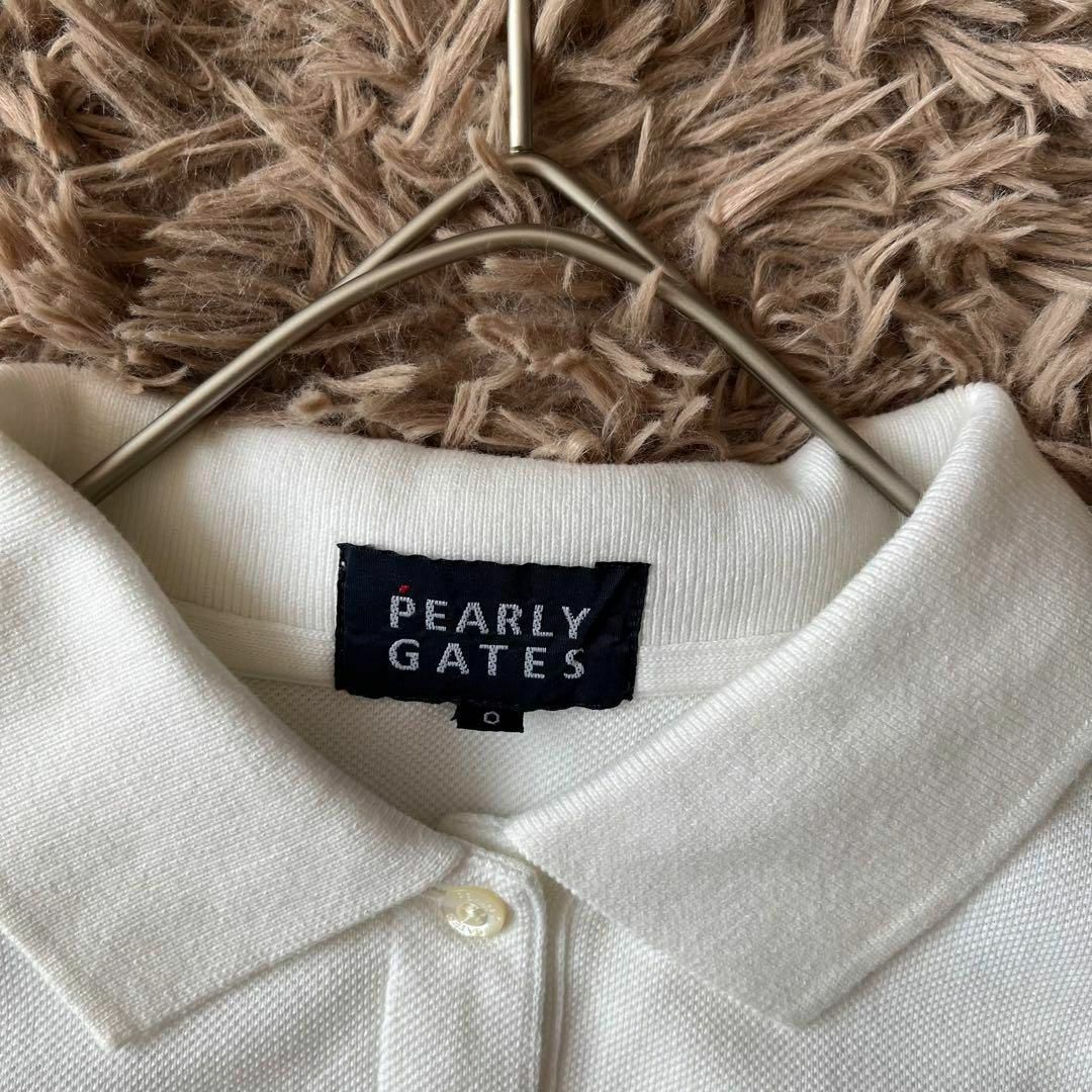 PEARLY GATES(パーリーゲイツ)のパーリーゲイツ　ゴルフウェア　半袖ポロシャツ　グラデーション柄　サイズ0 スポーツ/アウトドアのゴルフ(ウエア)の商品写真