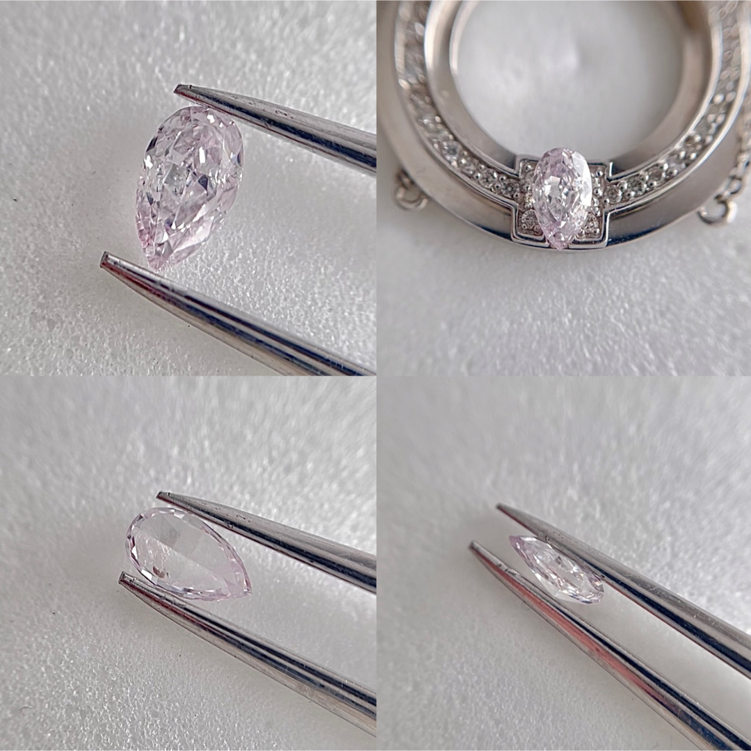 0.182ct SI-2天然パープルダイヤ LIGHT PINK PURPLE レディースのアクセサリー(その他)の商品写真