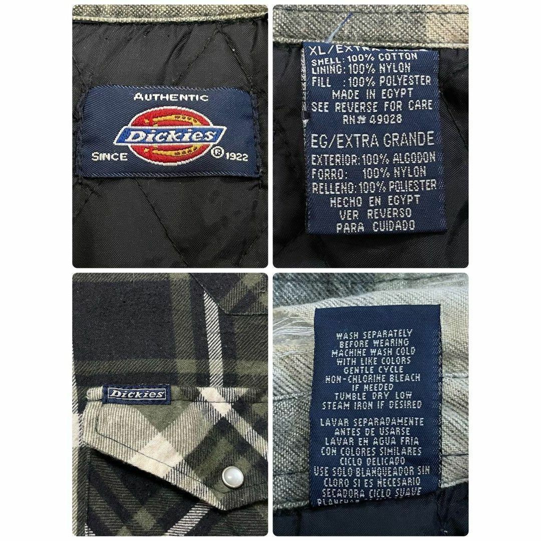 Dickies(ディッキーズ)のディッキーズ　中綿キルティングジャケット　シャツ　ビッグシルエット　チェックXL メンズのトップス(シャツ)の商品写真