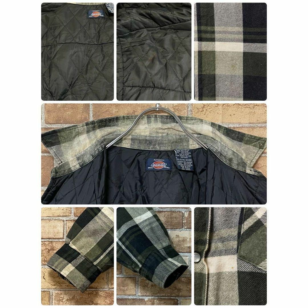 Dickies(ディッキーズ)のディッキーズ　中綿キルティングジャケット　シャツ　ビッグシルエット　チェックXL メンズのトップス(シャツ)の商品写真