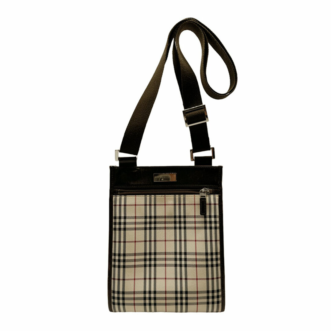 BURBERRY(バーバリー)のバーバリー BURBERRY 斜め掛けショルダーバッグ キャンバス/レザー ベージュ/ブラウン ユニセックス 送料無料【中古】 z0480 レディースのバッグ(ショルダーバッグ)の商品写真