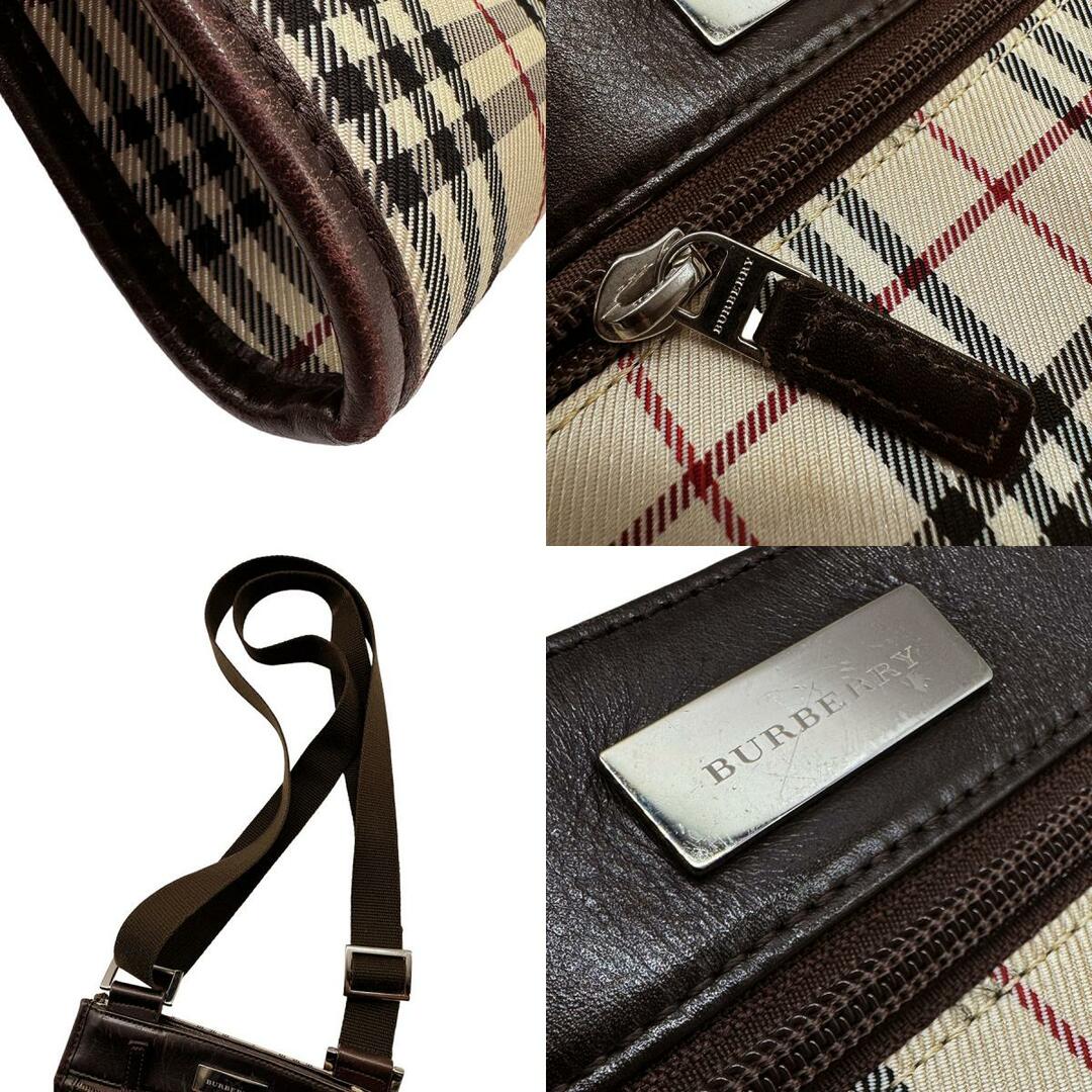 BURBERRY(バーバリー)のバーバリー BURBERRY 斜め掛けショルダーバッグ キャンバス/レザー ベージュ/ブラウン ユニセックス 送料無料【中古】 z0480 レディースのバッグ(ショルダーバッグ)の商品写真