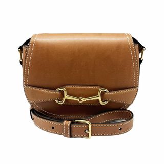 セリーヌ(celine)のセリーヌ CELINE 斜め掛けショルダーバッグ レザー ブラウン ゴールド レディース 送料無料【中古】 z0496(ショルダーバッグ)