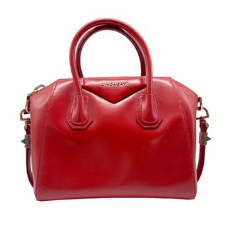 ジバンシィ(GIVENCHY)のジバンシィ GIVENCHY ハンドバッグ ショルダーバッグ アンティゴナ レザー レッド ゴールド レディース 送料無料【中古】 z0506(ハンドバッグ)